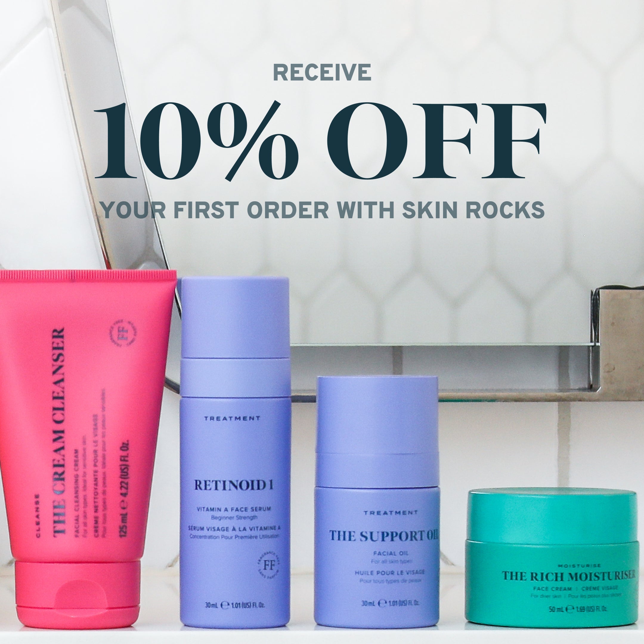 Receive 10% off your first Skin Rocks order